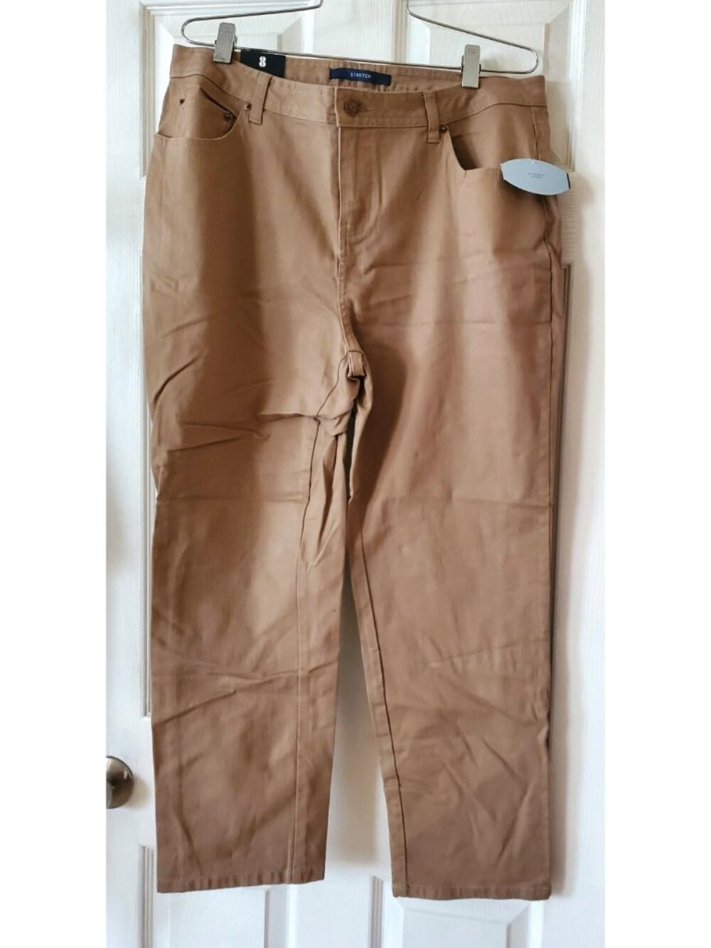 BILL BLASS JEANS PETITE STRETCH TAN SIZE 16P AVERAGE NWT
